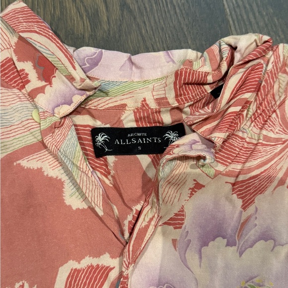 Allsaints Floral Hawaiian short sleeve shirt - Picture 2 of 4